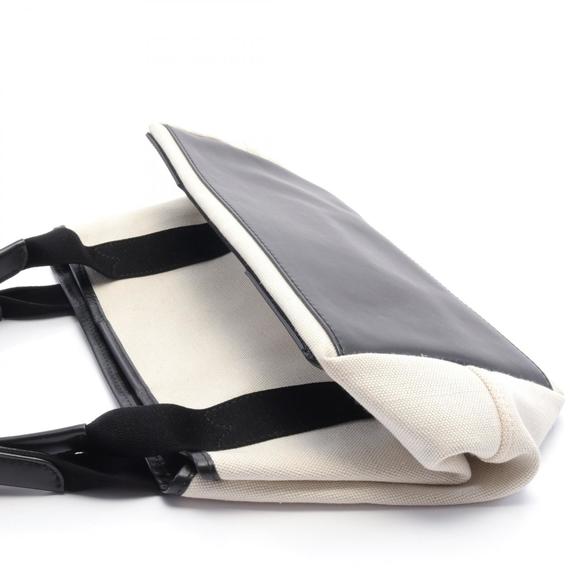 Balenciaga Blue Hippo S Tote Bag Canvas Leather White Black - Picture 5 of 7